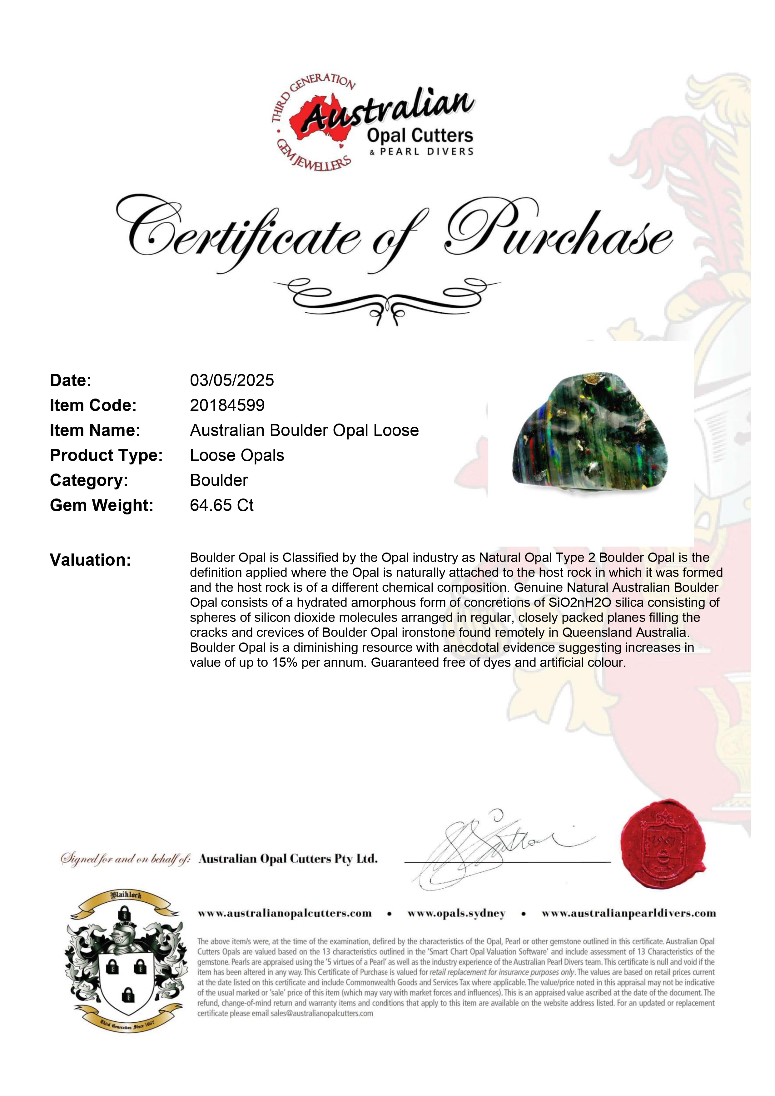 Australian Boulder Opal Loose