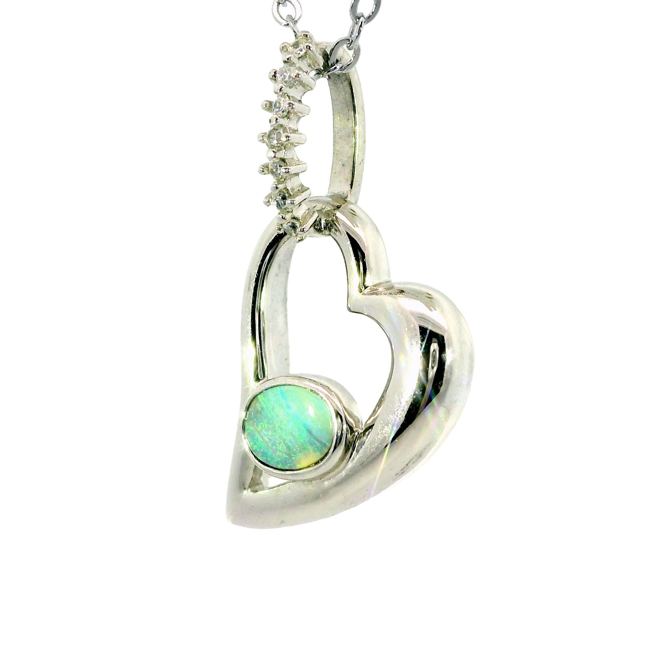 Doublet Opal Pendant in 925 Sterling Silver - Multicolour