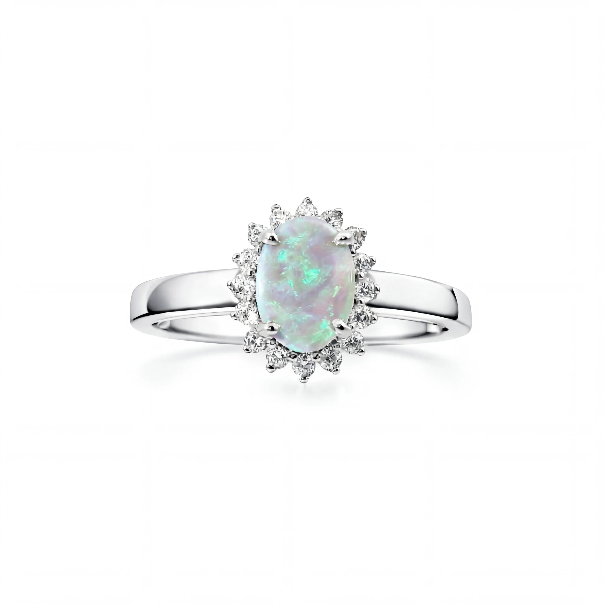 Dark Opal Ring In 925 Sterling Silver - Green-Blue - Australian Opal Cutters and Pearl Divers