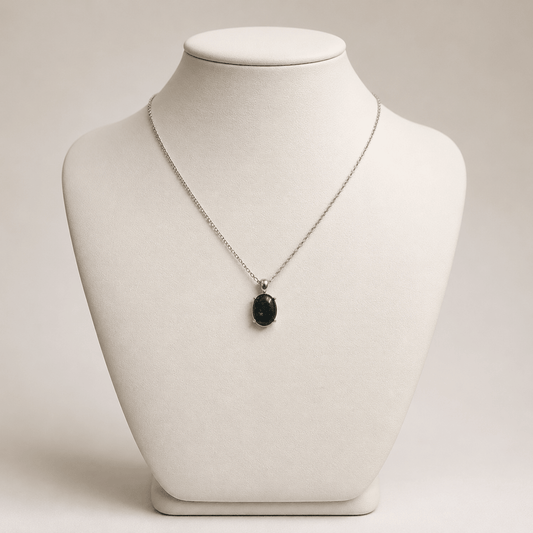 Australian Triplet Opal Pendant set in Stainless Steel - Multicolour - Australian Opal Cutters and Pearl Divers