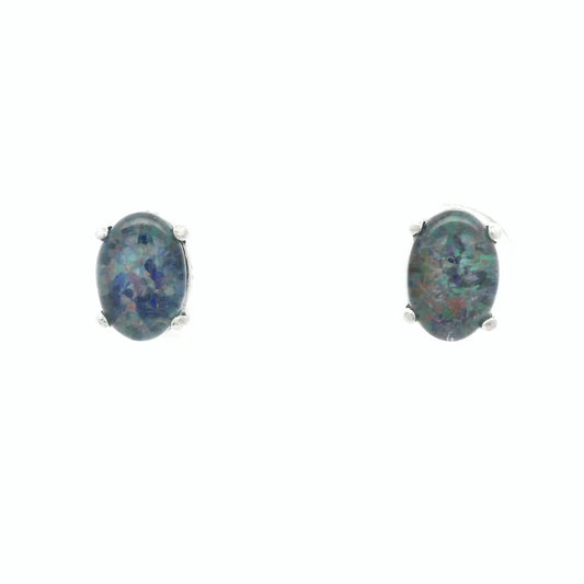 Triplet Opal Earrings in Stainless Steel - Multicolour