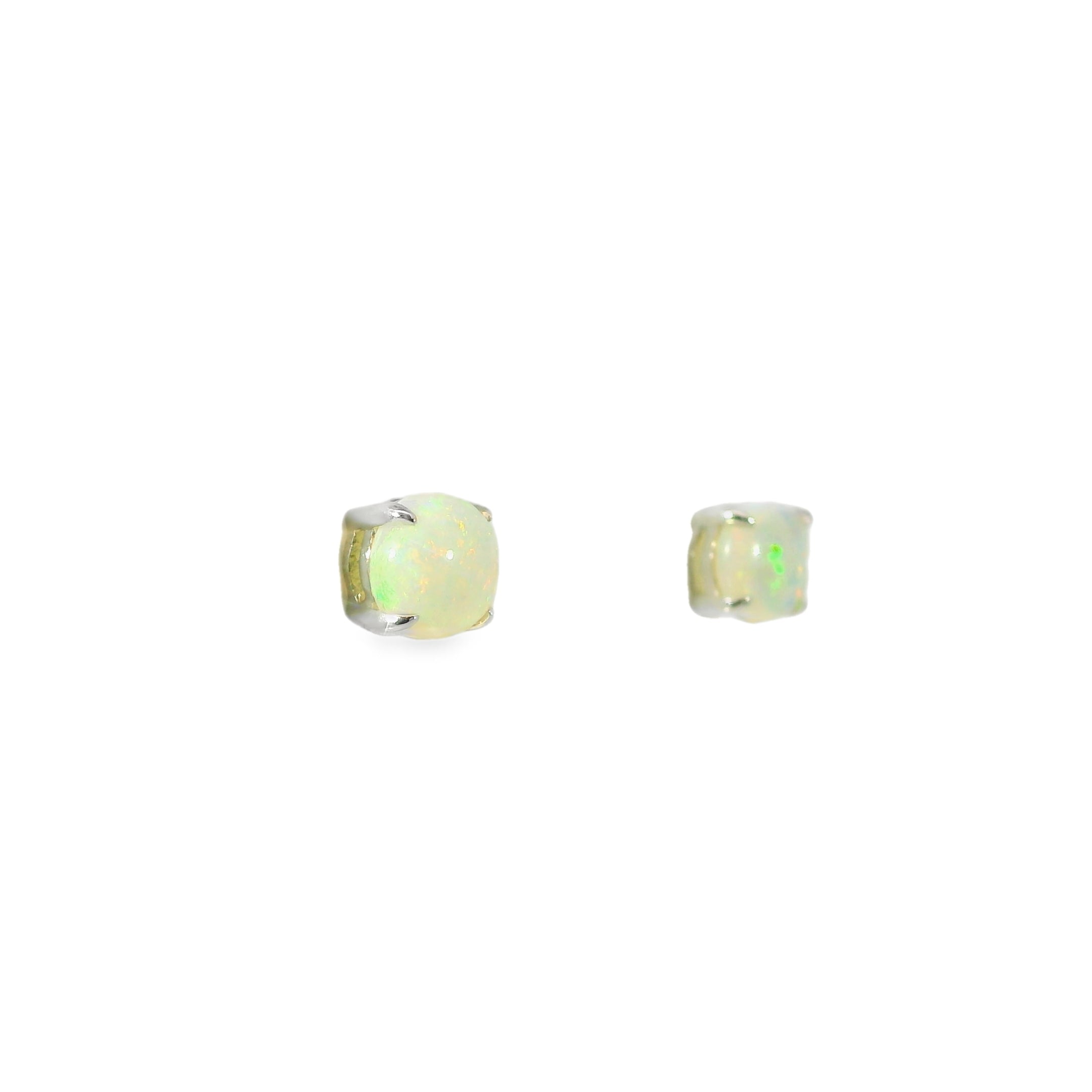 Light Opal Earrings in 925 Sterling Silver - Multicolour