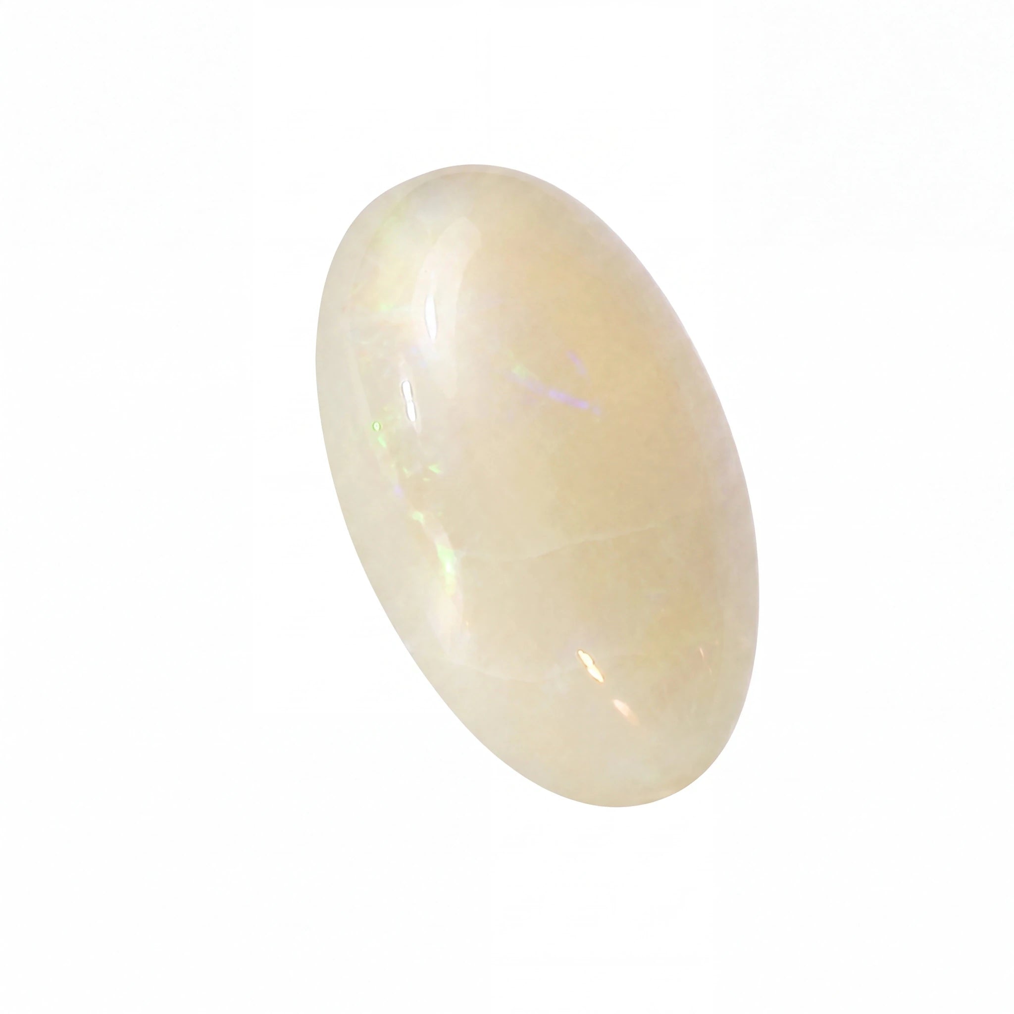Opal stone on a white background
