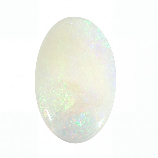 White opal stone on a white background