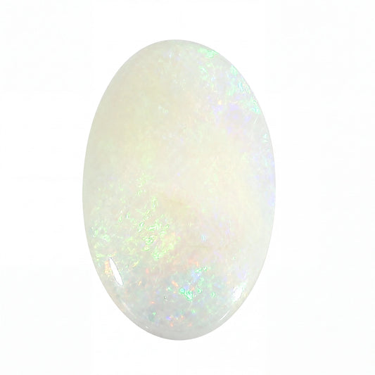 White opal stone on a white background