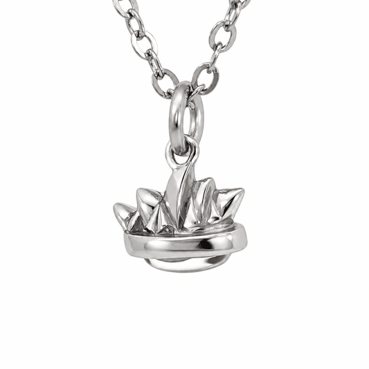 Sydney Opera House Triplet Pendant set in Stainless Steel - Australian Opal Cutters and Pearl Divers