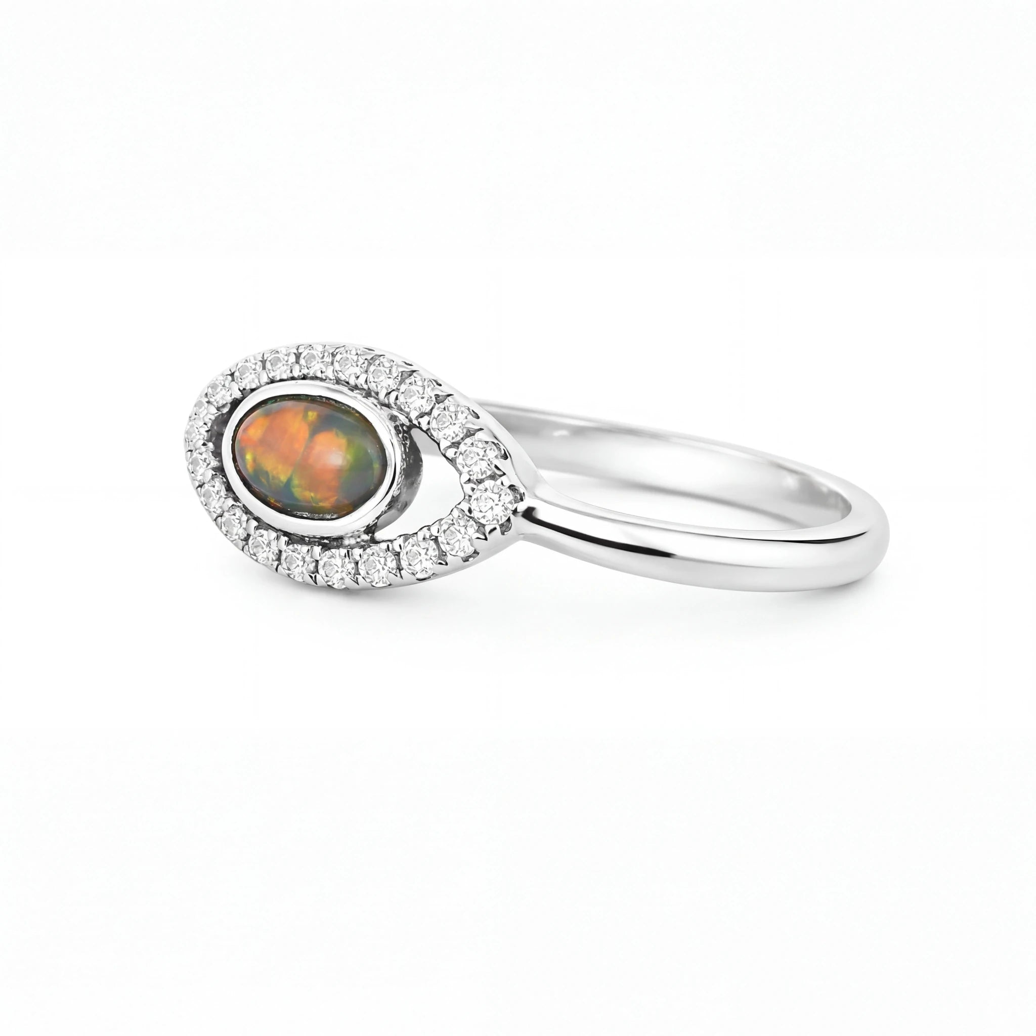 Black Opal Ring In 925 Sterling Silver - Multicolour - Australian Opal Cutters and Pearl Divers