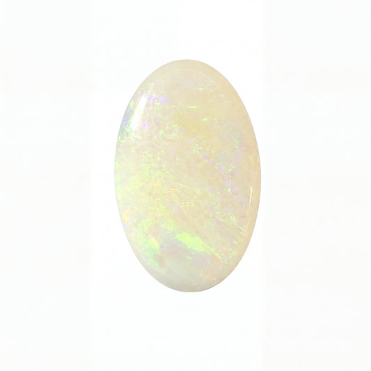Opal stone on a white background