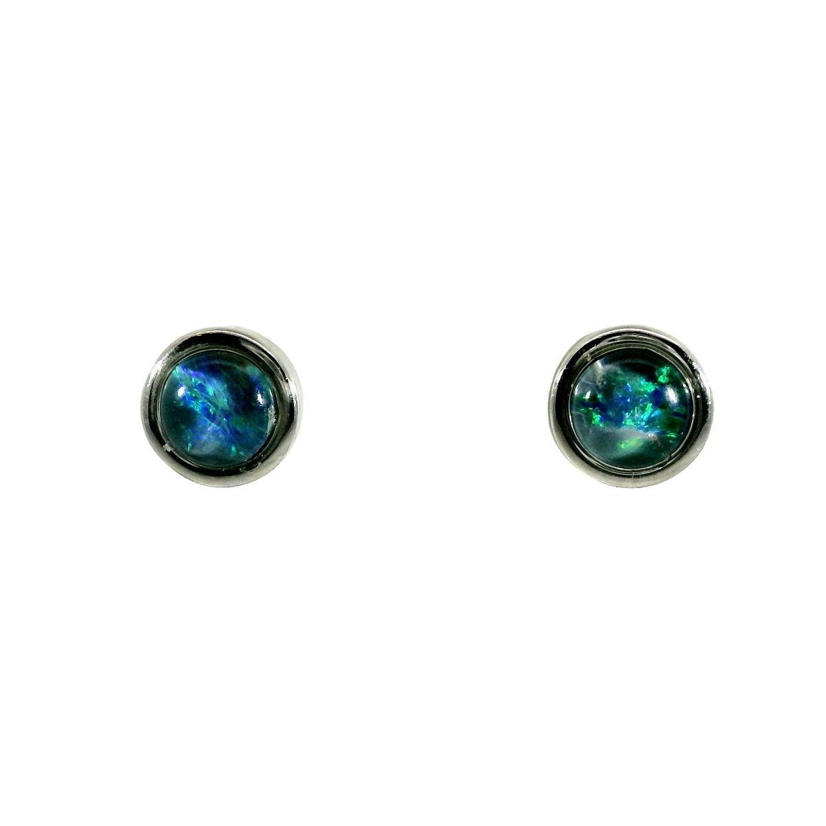 Triplet Opal Earrings in Stainless Steel - Multicolour