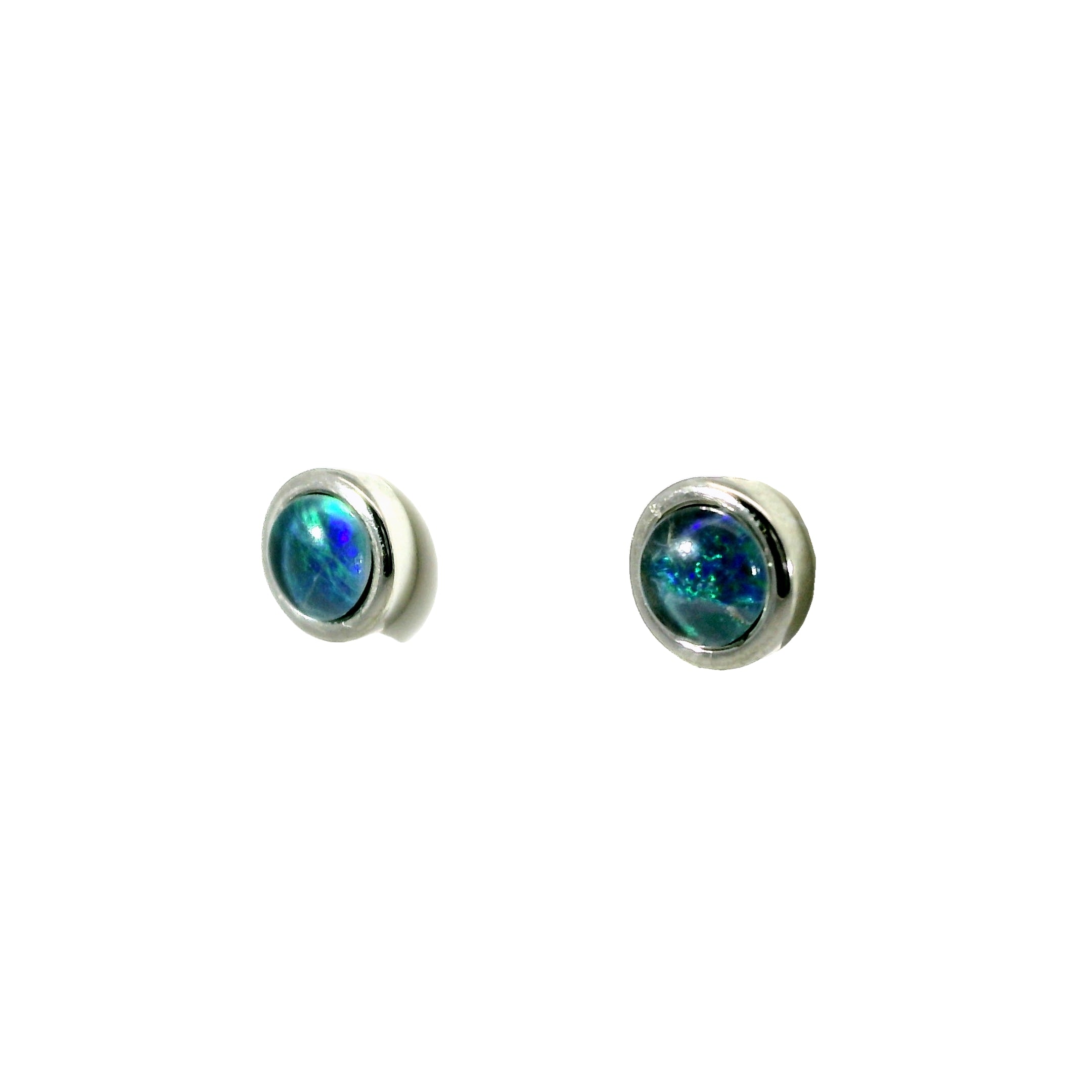 Triplet Opal Earrings in Stainless Steel - Multicolour