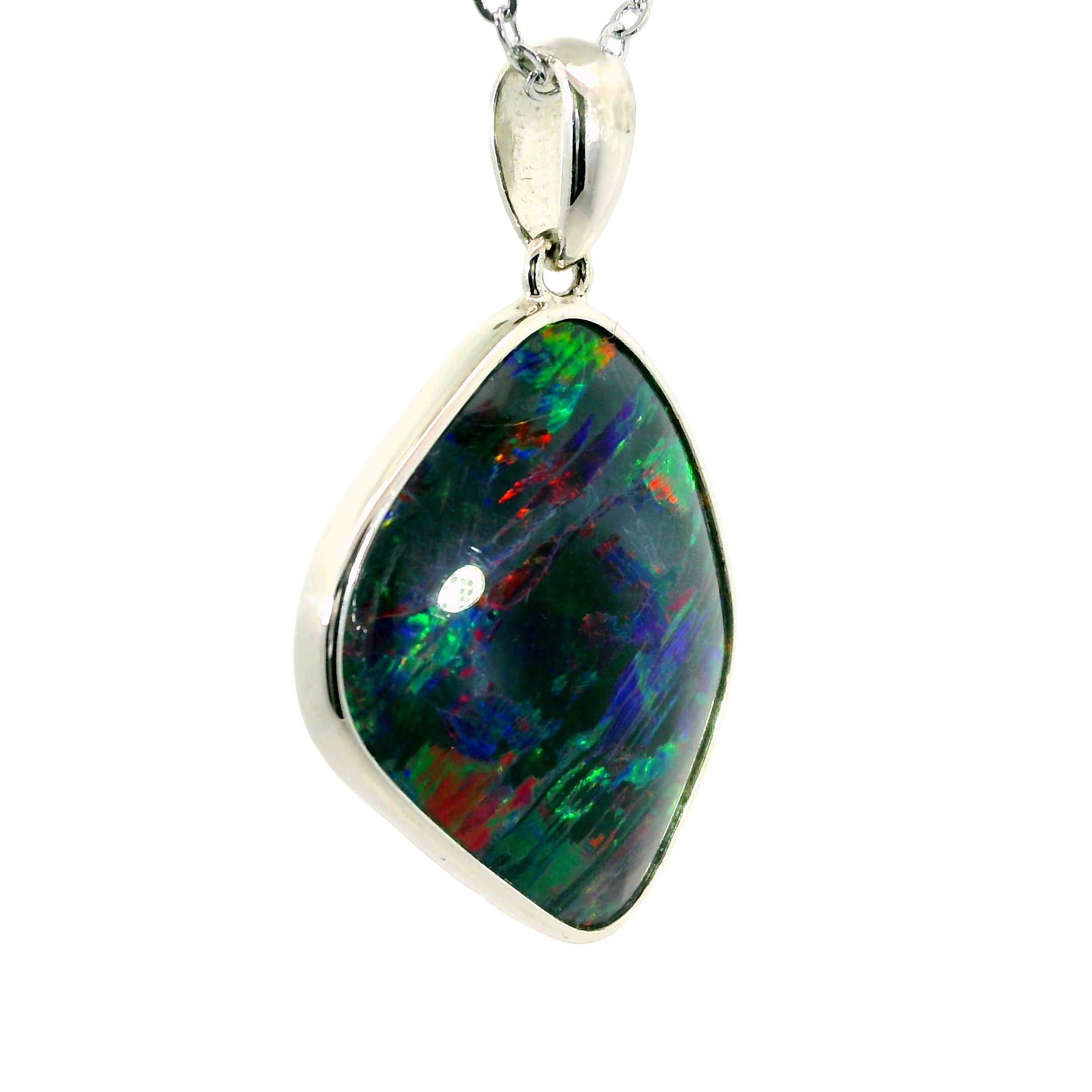 Triplet Opal Pendant in 925 Sterling Silver - Multicolour