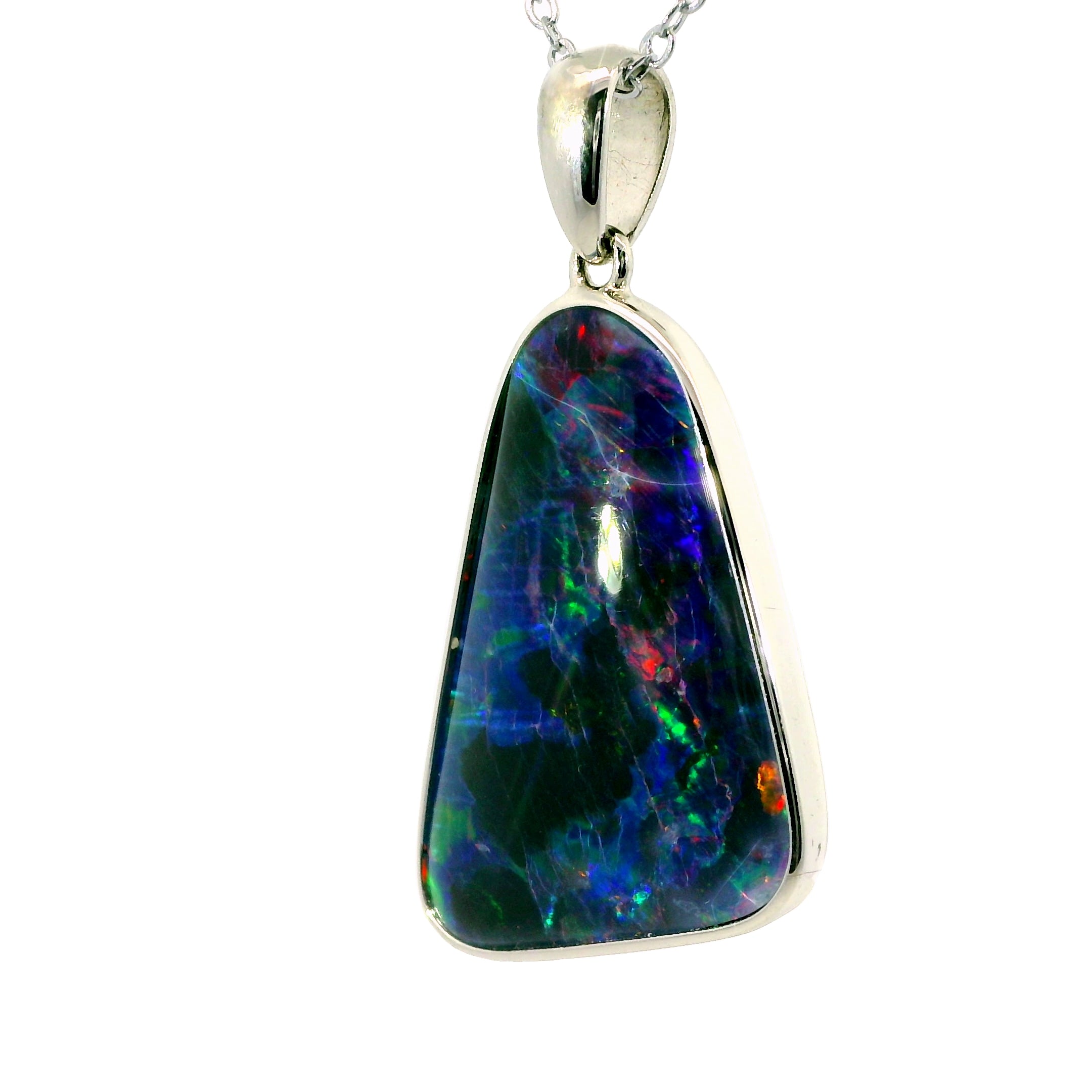 Triplet Opal Pendant in 925 Sterling Silver - Multicolour