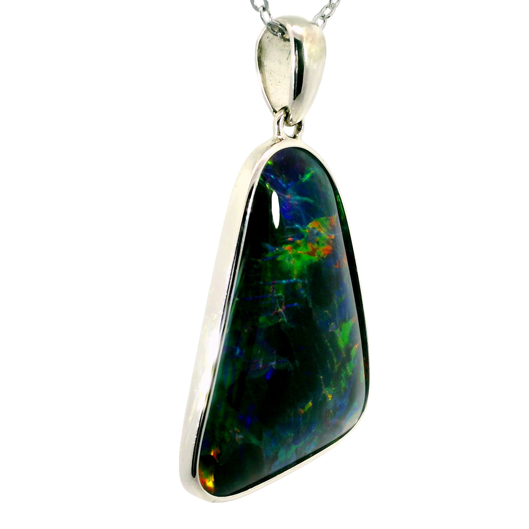 Triplet Opal Pendant in 925 Sterling Silver - Multicolour