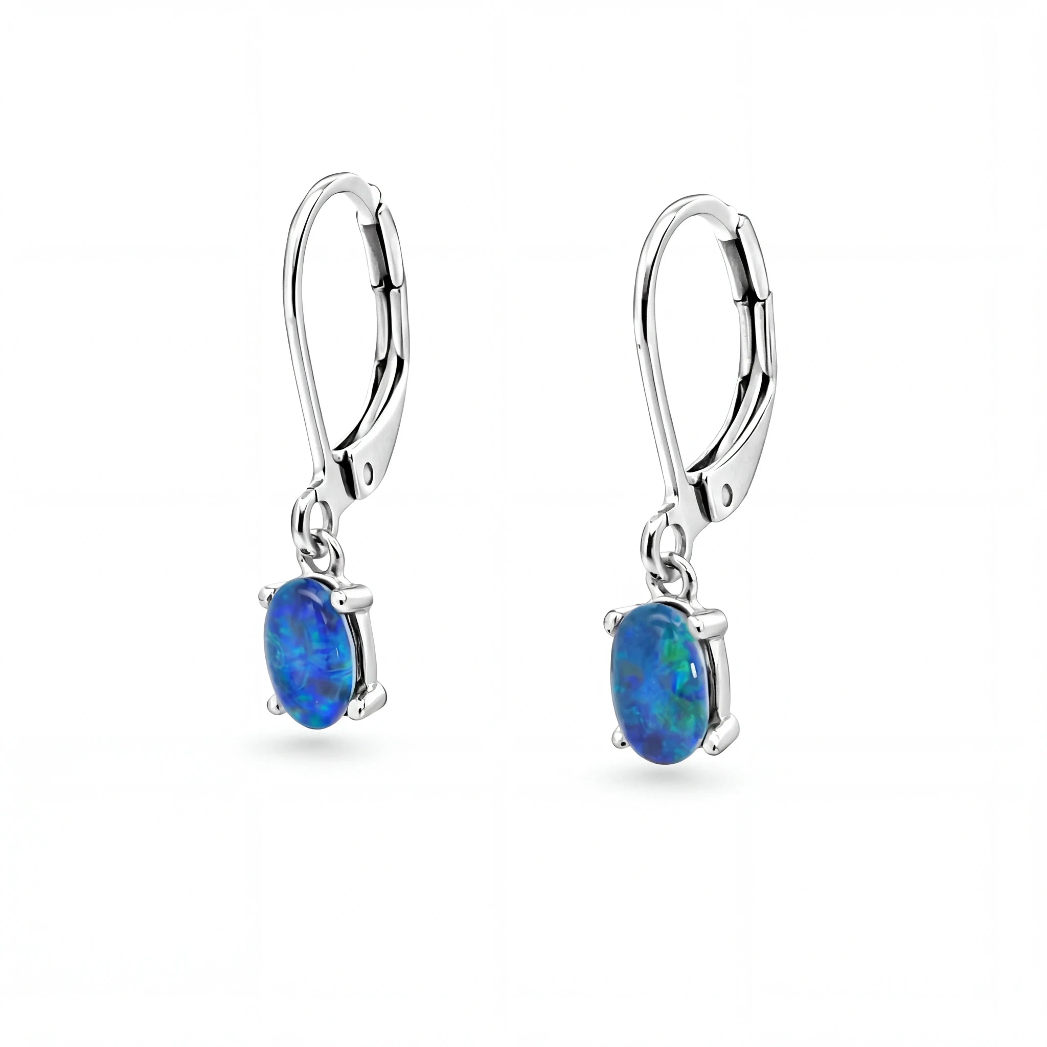 Black Opal Ring & Triplet Opal Earrings Set - Australian Opal Cutters and Pearl Divers