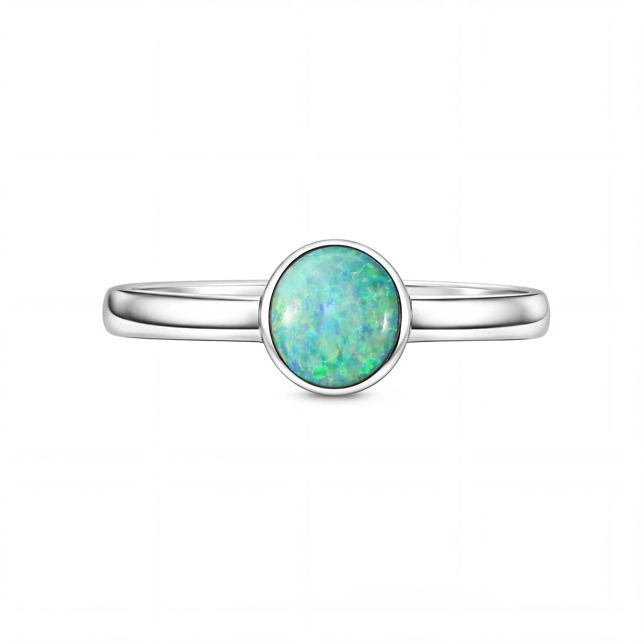 Dark Opal Ring In 925 Sterling Silver - Multicolour - Australian Opal Cutters and Pearl Divers