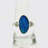 Doublet Opal Ring in 925 Sterling Silver - Green-Blue Doublet Opal Ring in 925 Sterling Silver - Green-Blue