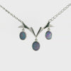 Doublet Opal Necklace in 925 Sterling Silver - Multicolour Doublet Opal Necklace in 925 Sterling Silver - Multicolour