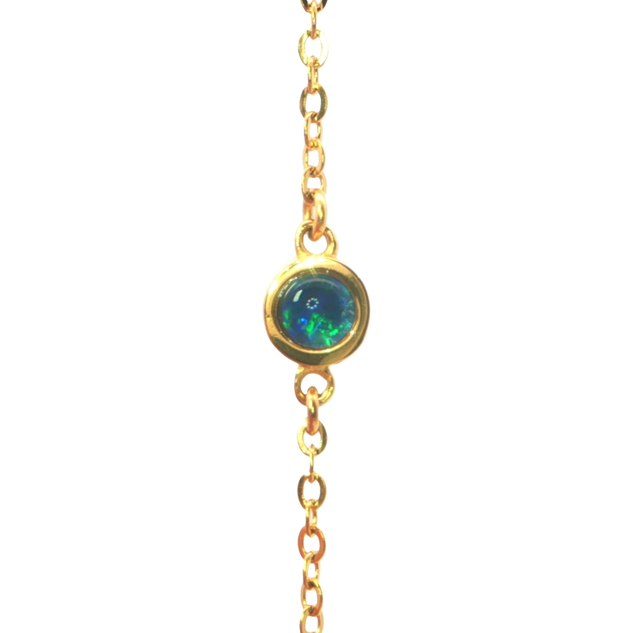 Triplet Opal Bracelet in Gold Plated Stainless Steel - Australian Opal Cutters and Pearl Divers