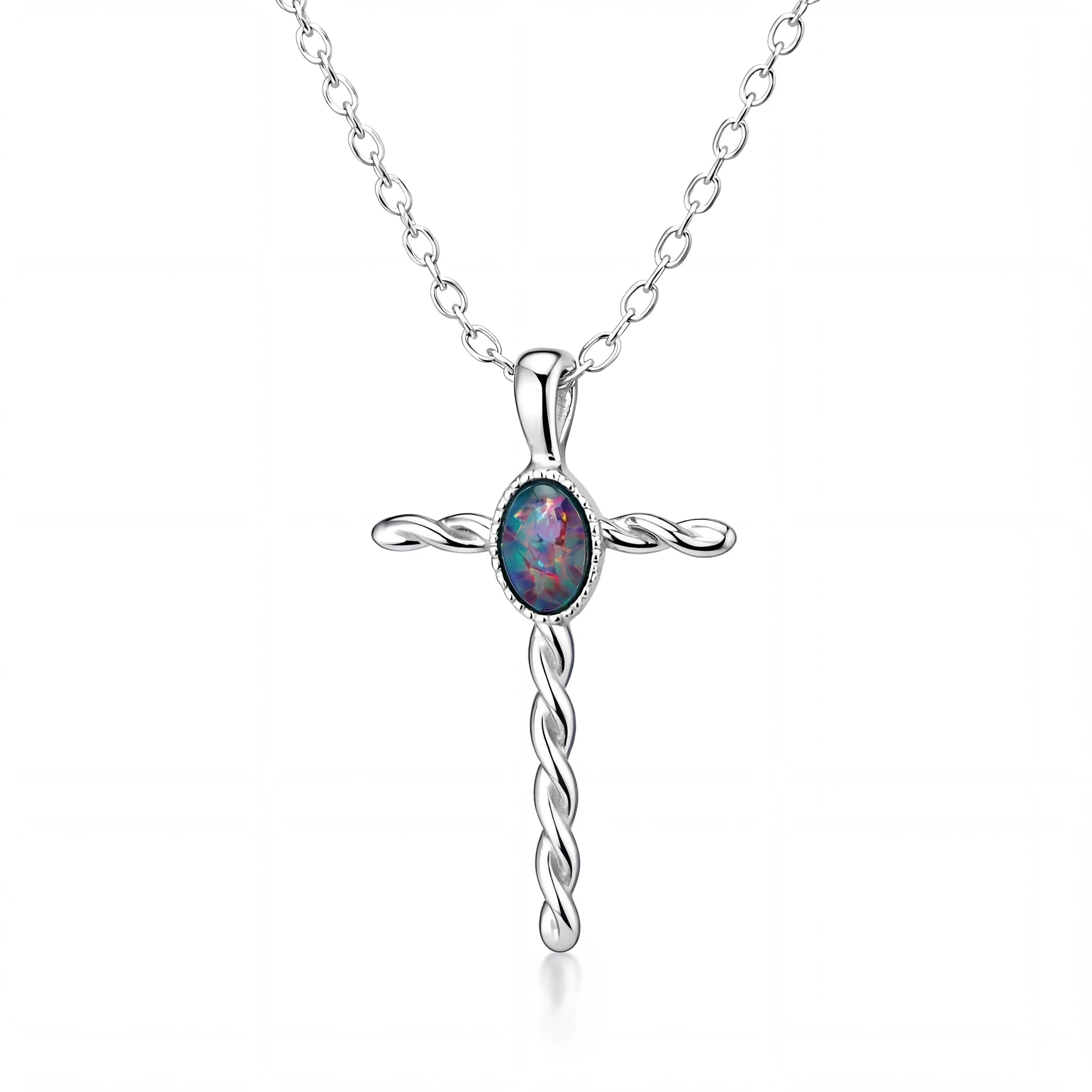 Triplet Opal Pendant set in Stainless Steel - Australian Opal Cutters and Pearl Divers