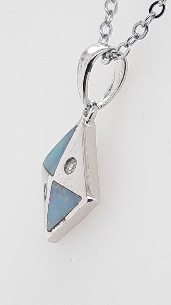 Australian Opal Cutters Light Opal Pendant set in 925 Sterling Silver
