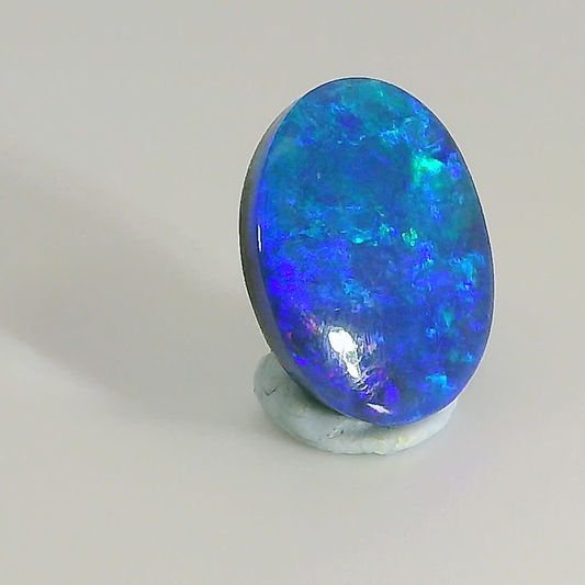 Vibrant Blue Opal Gemstone