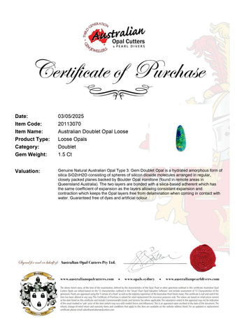 Australian Doublet Opal Loose