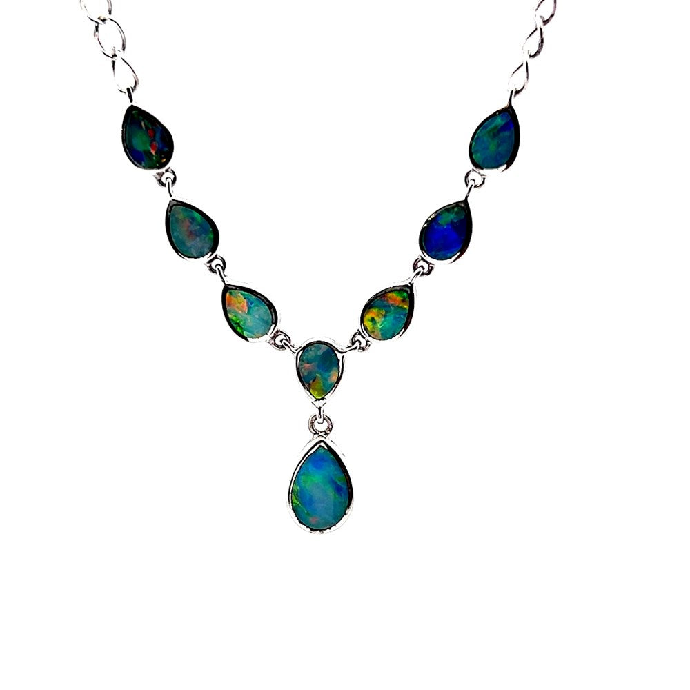 Australian Opal Doublet Pendant set in Sterling Silver