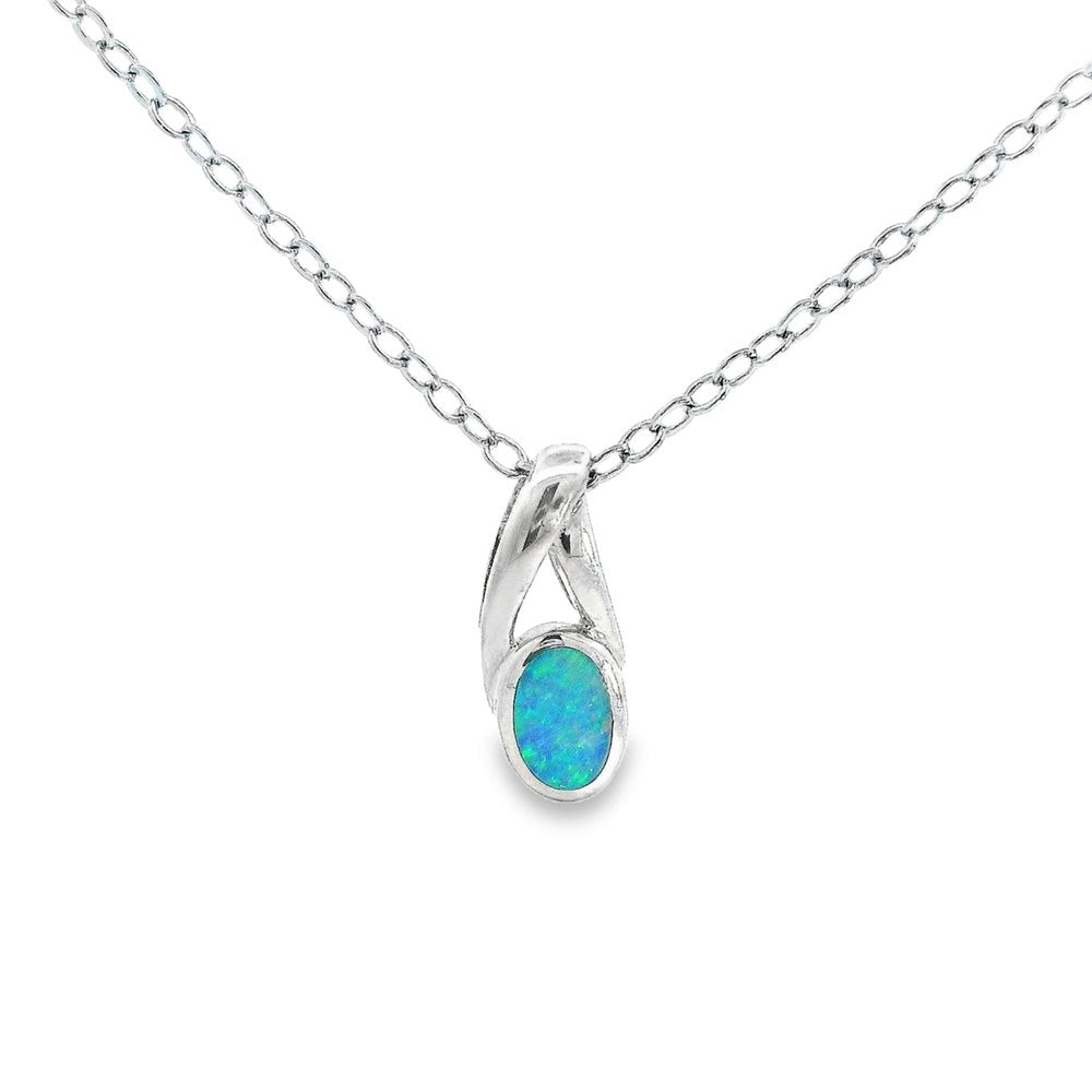 Australian Opal Triplet Pendant set in Sterling Silver