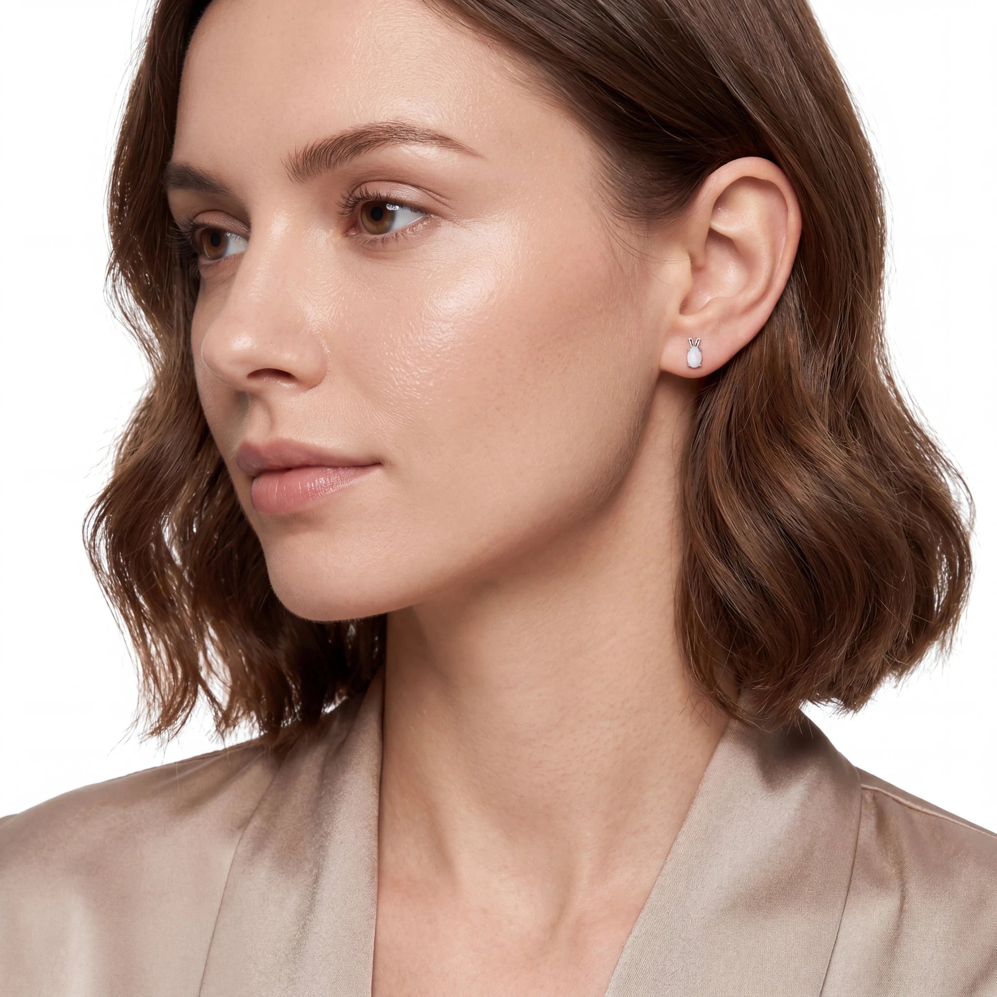 Light Opal Earrings In 925 Sterling Silver - Multicolour - Australian Opal Cutters and Pearl Divers