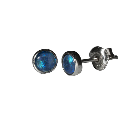 Triplet Opal Earrings in 925 Sterling Silver - Green-Blue