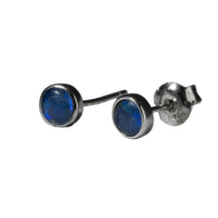 Triplet Opal Earrings in 925 Sterling Silver - Green-Blue