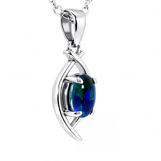 Triplet Opal Pendant in 925 Sterling Silver - Australian Opal Cutters and Pearl Divers