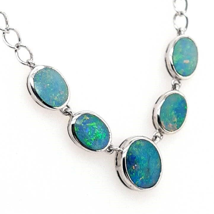 Australian Opal Doublet Pendant set in Sterling Silver