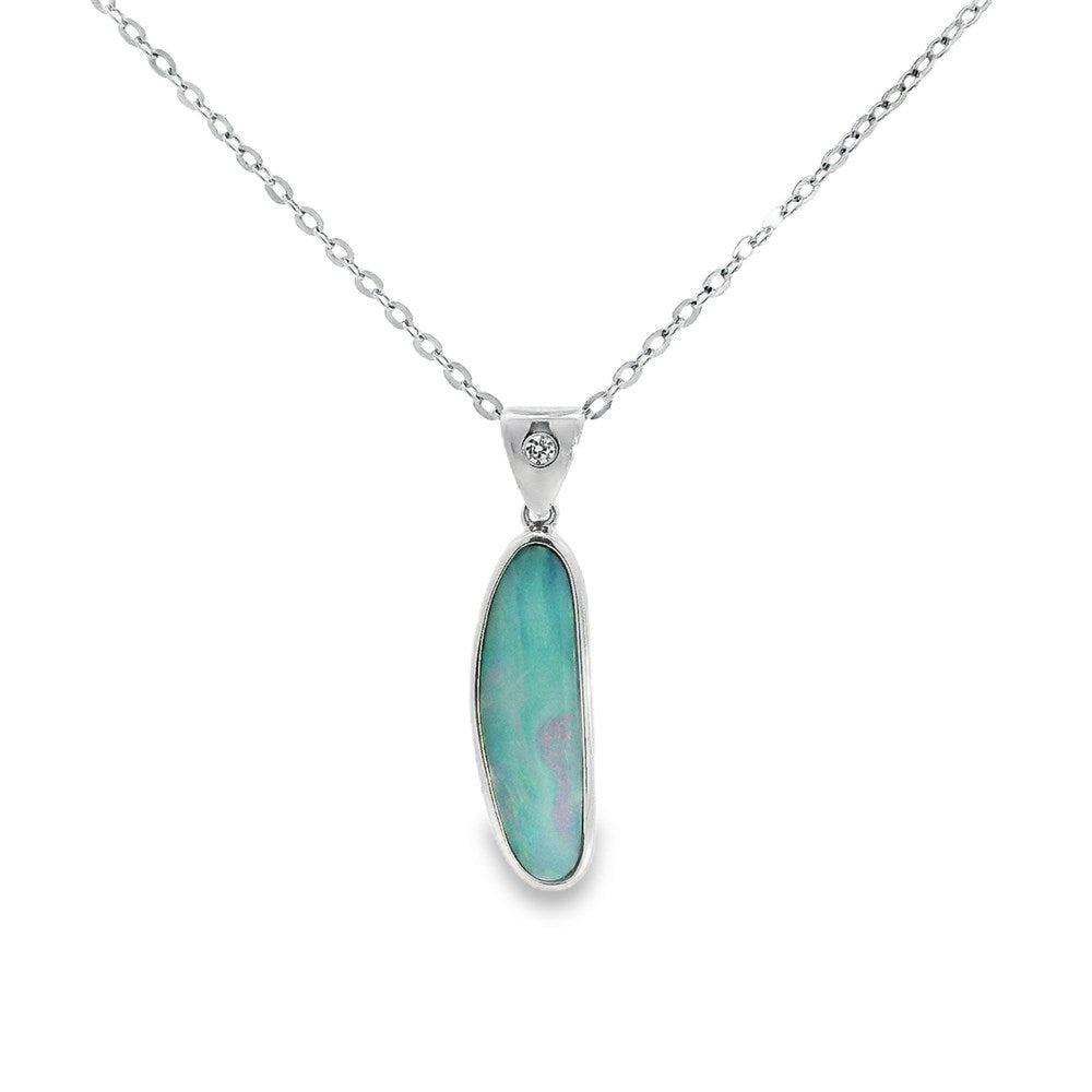 Australian Opal Doublet Pendant set in Sterling Silver