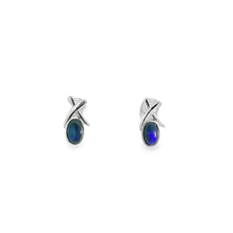 Australian Opal Triplet Earrings set in Stainless Steel