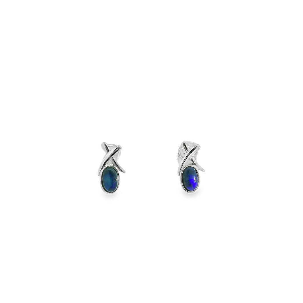 Australian Opal Triplet Earrings set in Stainless Steel