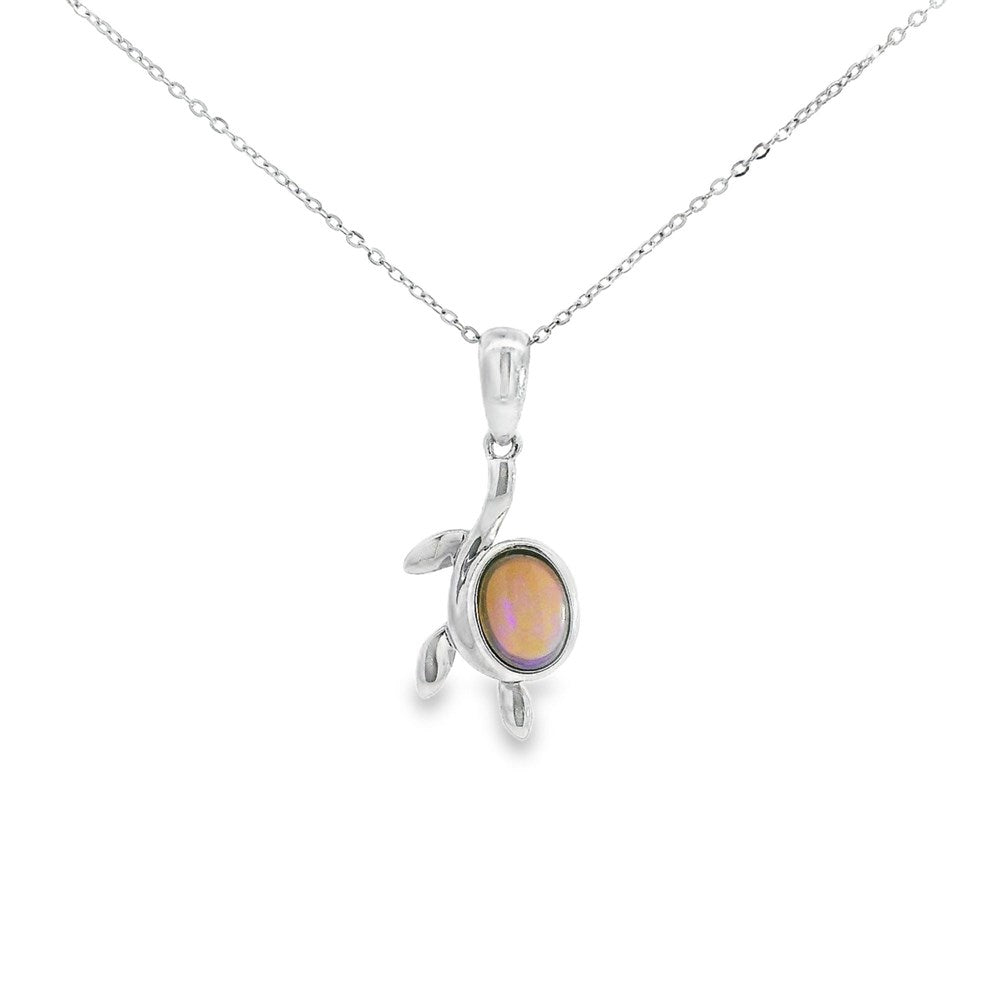 Australian Opal Black Pendant set in Sterling Silver