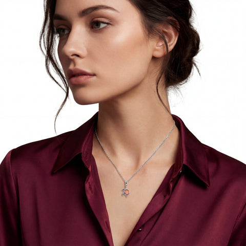 Dark Opal Pendant In 925 Sterling Silver - Multicolour