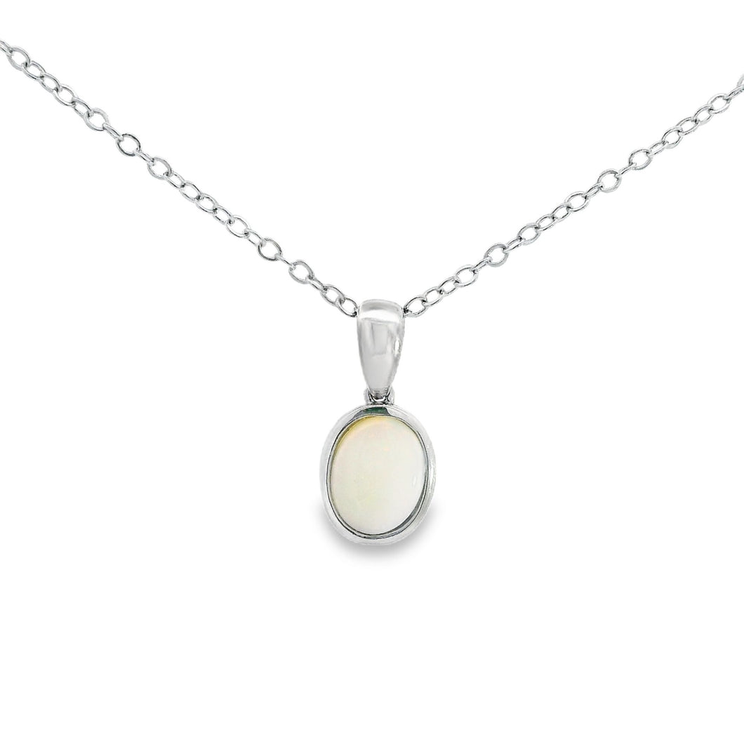 Australian Opal Light Pendant set in Sterling Silver