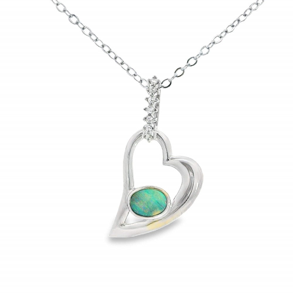 Australian Doublet Opal Pendant Set in Sterling Silver