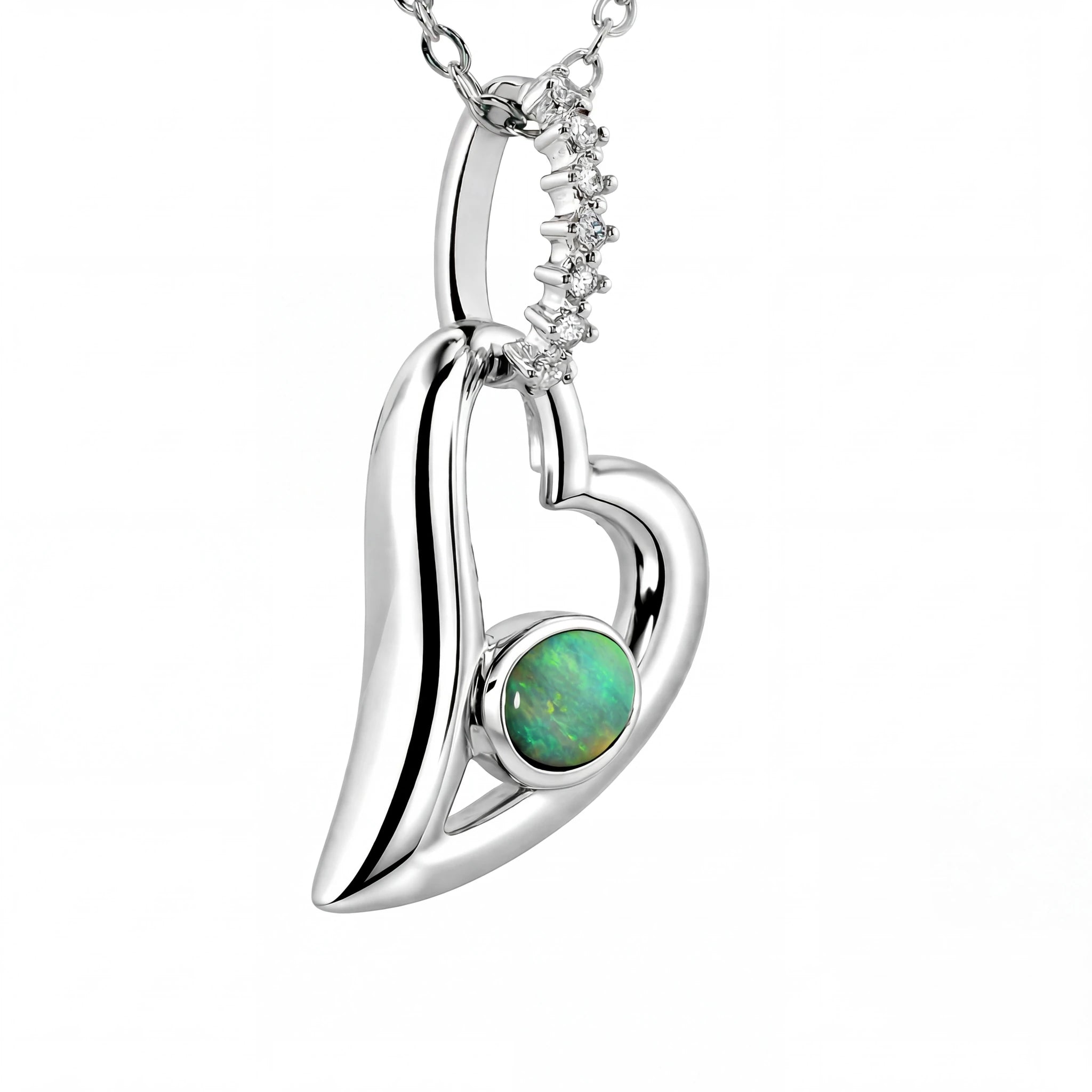 Doublet Opal Pendant in 925 Sterling Silver - Multicolour - Australian Opal Cutters and Pearl Divers