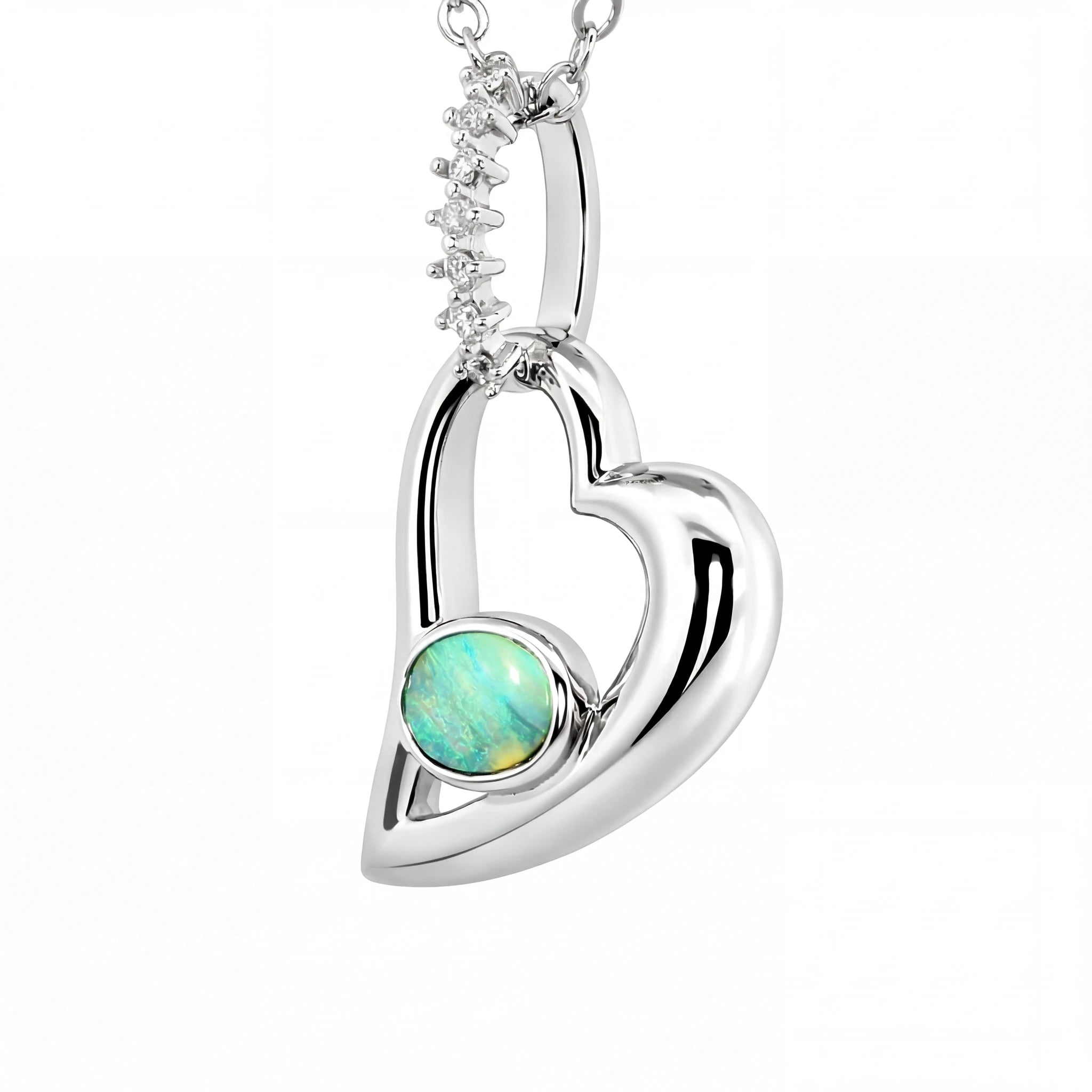 Doublet Opal Pendant in 925 Sterling Silver - Multicolour - Australian Opal Cutters and Pearl Divers