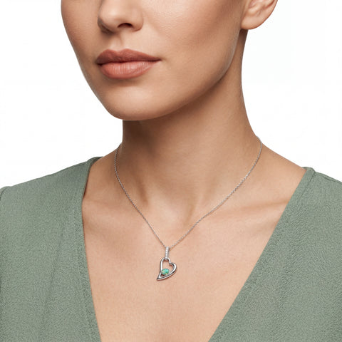 Doublet Opal Pendant in 925 Sterling Silver - Multicolour