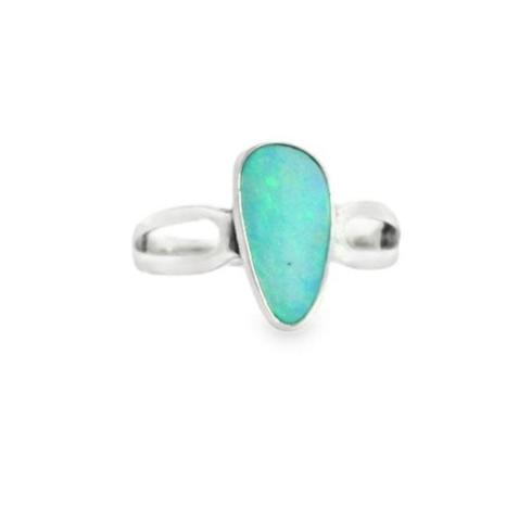 Australian Opal Doublet Ring set in Sterling Silver