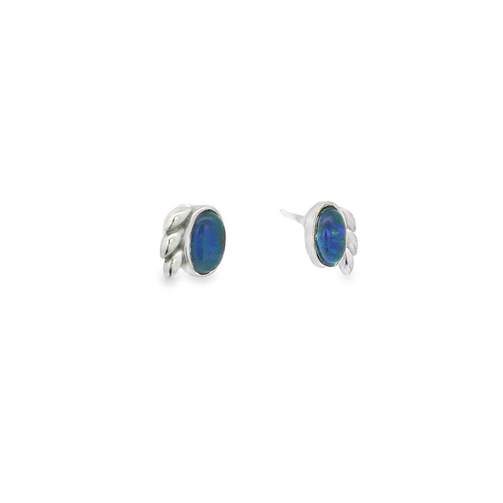 Australian Opal Triplet Earrings set in Stainless Steel