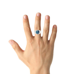Triplet Opal Ring in Stainless Steel - Multicolour