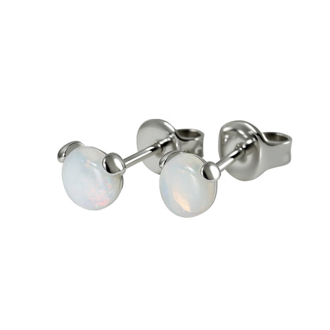 Light Opal Earrings in 925 Sterling Silver - Multicolour
