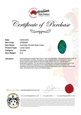 Australian Doublet Opal Loose