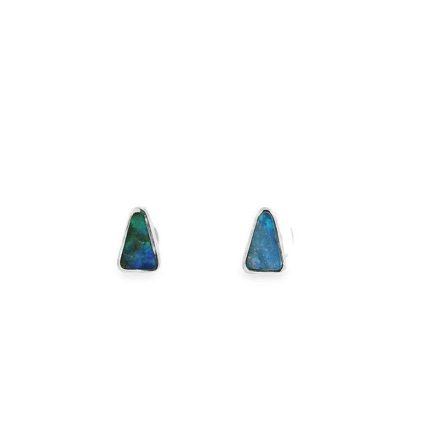 Australian Opal Boulder Earrings set in Sterling Silver