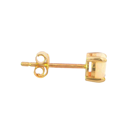 Australian Light Opal Earrings in 14K Yellow Gold - Multicolour